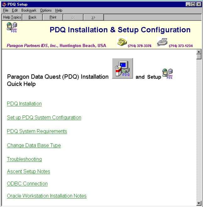PDQ Installation Help